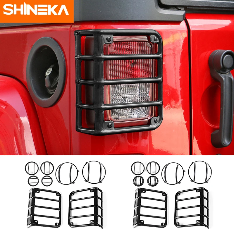 SHINEKA колпачки фар для Jeep Wrangler JK 2007-2017 Автомобильная фасветильник задняя фара