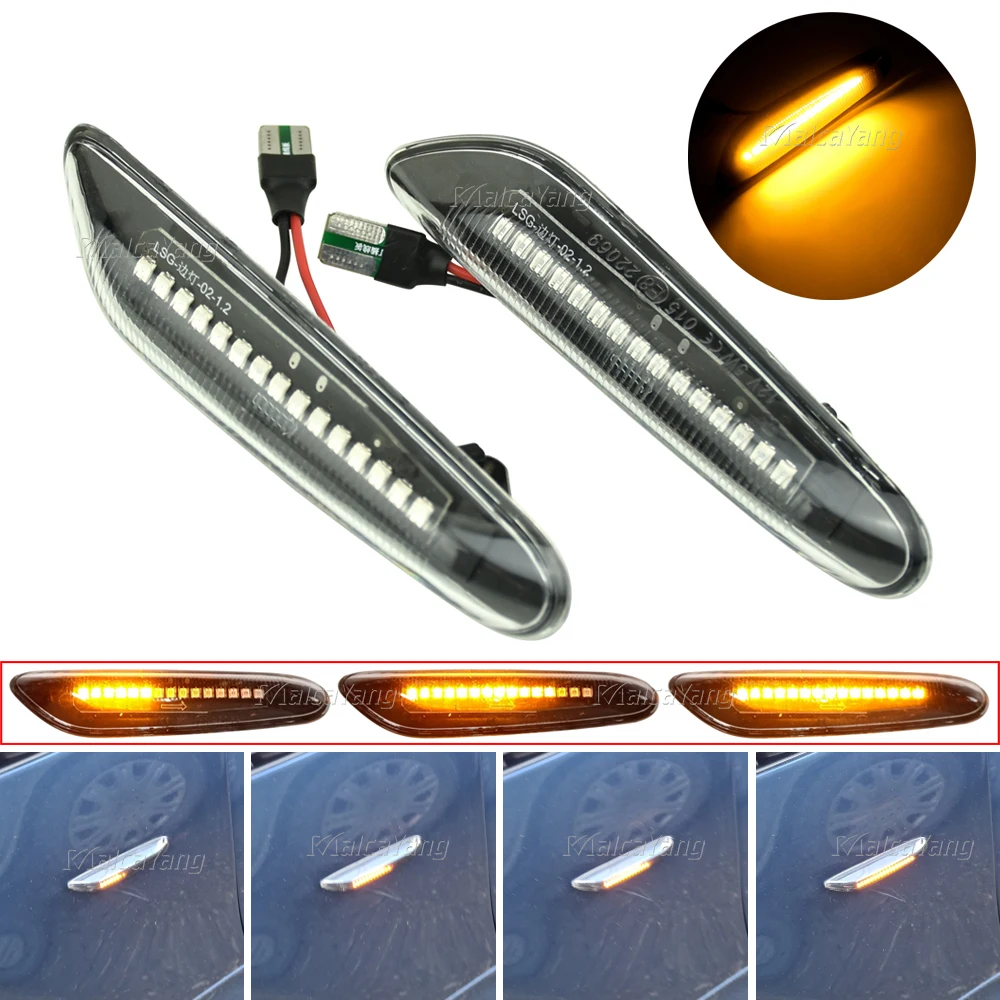 

2pcs LED Dynamic Turn Signal Side Marker Light Sequential Blinker Light For BMW E90 E91 E92 E93 E60 E61 E81 E82 E83 E84 E88 E46