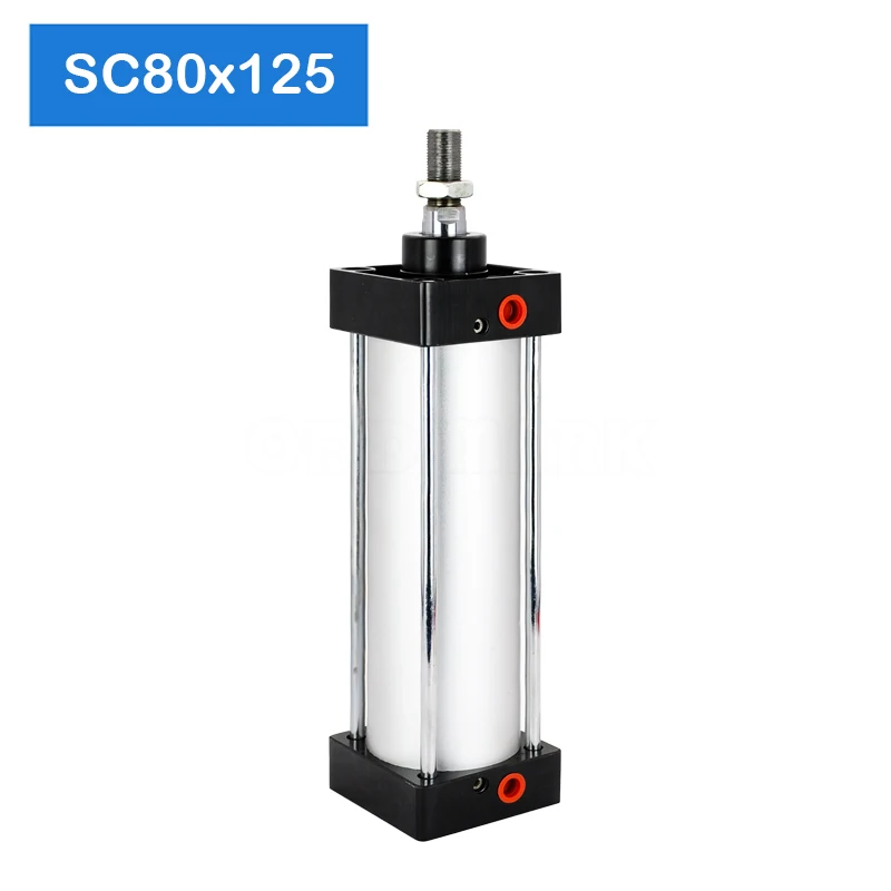 

High Quality SC80X125 Bore 80mm Stroke 125mm Airtight Cylinder Penumatic Air Cylinder
