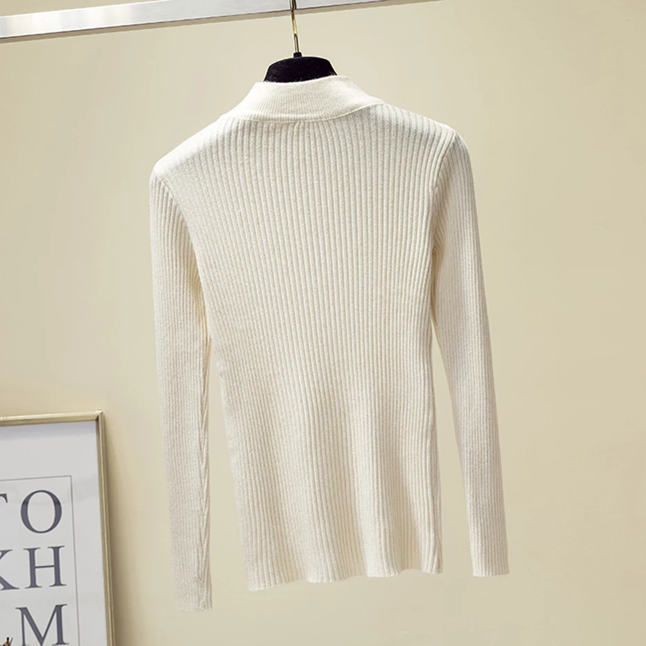 7 ярких цветов осенне-зимний новый свитер с вышитым буквенным принтом высоким