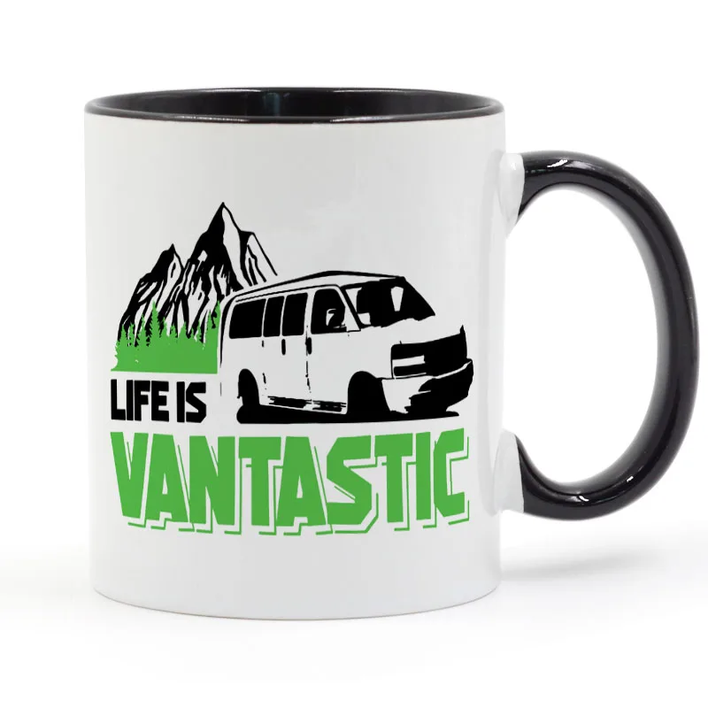 Фантастическая выгодная кофейная кружка с автобусом RV Van LIFE IS керамическая чашка