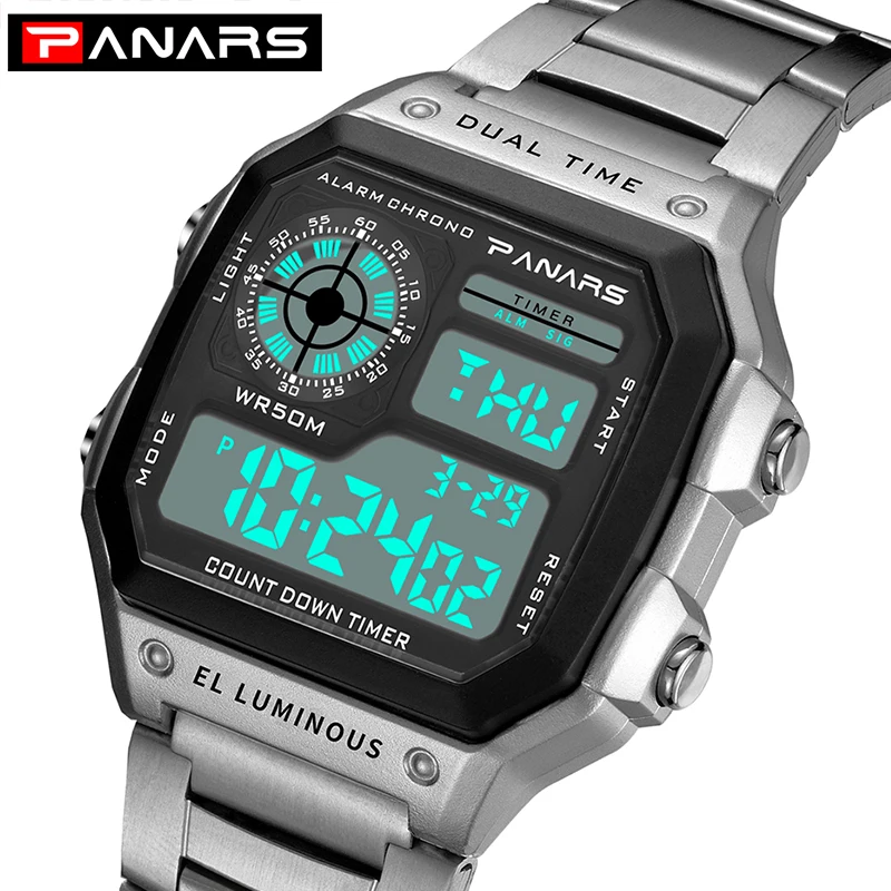 

Watch Men Digital Fashion Wristwatch New 5BAR Waterproof Male Clock Multifunction Alarm Clock SYNOKE Brand reloj hombre