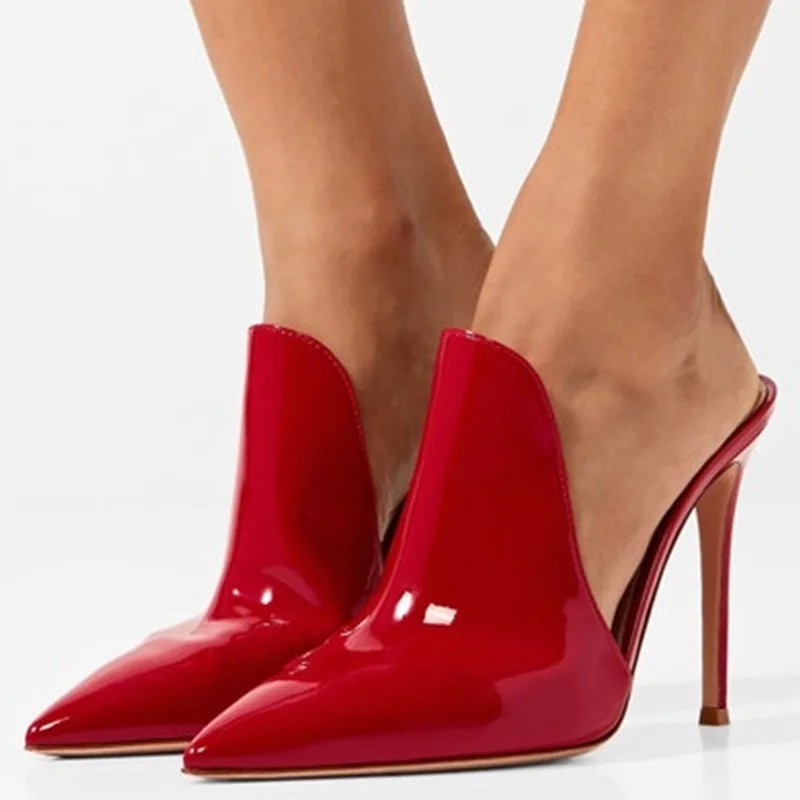 

ladies pumps sexy high heels patent leather pointed toe women pumps party dress shoes spring summer footwear sandals slippers