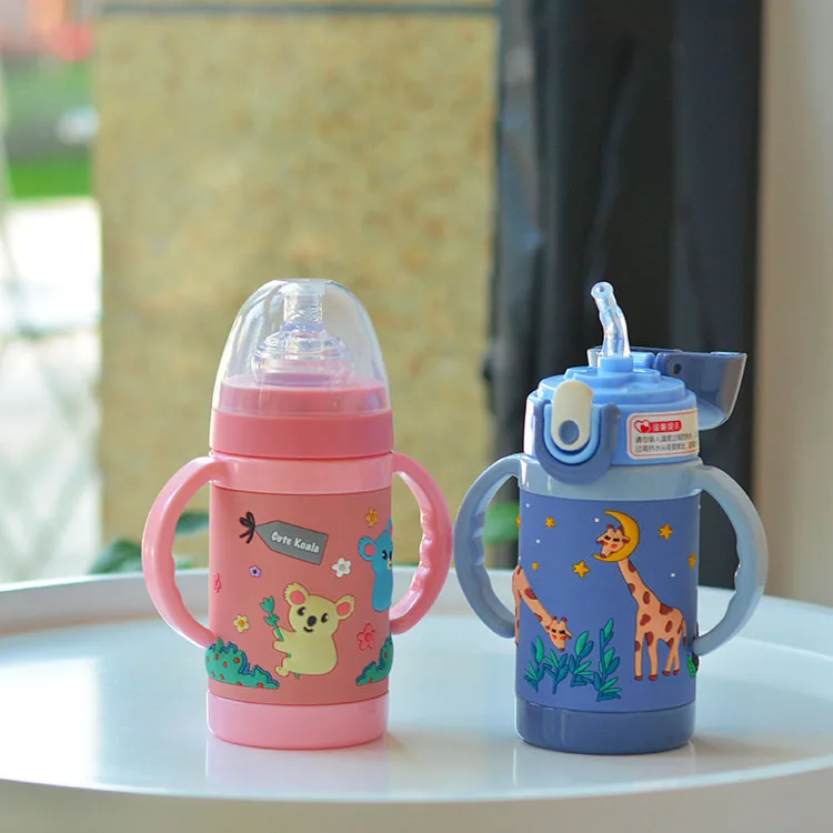 

The new children's plastic cup baby sippy cups cartoon custom drink cup with replacing the pacifier cup