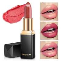 handaiyan waterproof nude glitter lipstick makeup long lasting velve red mermaid sexy shimmer lip stick cosmetics