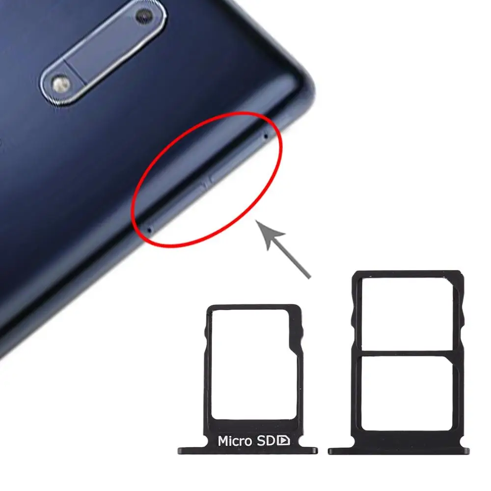 Лоток для SIM карты + лоток карт Micro SD Nokia 5 / N5 TA 1024 1027 1044 1053|Адаптеры карт| |
