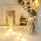 Медный провод Звездное Фея светильник 3xAA Батарея приведенный в действие мини Рождественский светильник ing строка светильник для свадьбы Рождественская гирлянда вечерние # м