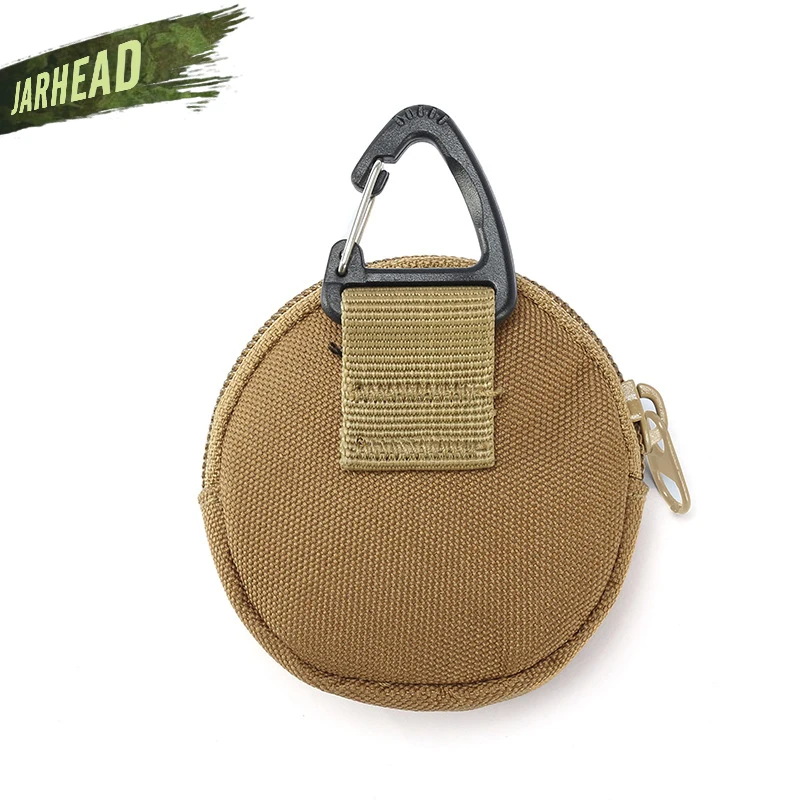 Нейлоновый открытый круглый карман для монет сумка гарнитуры маленькая MOLLE чехол