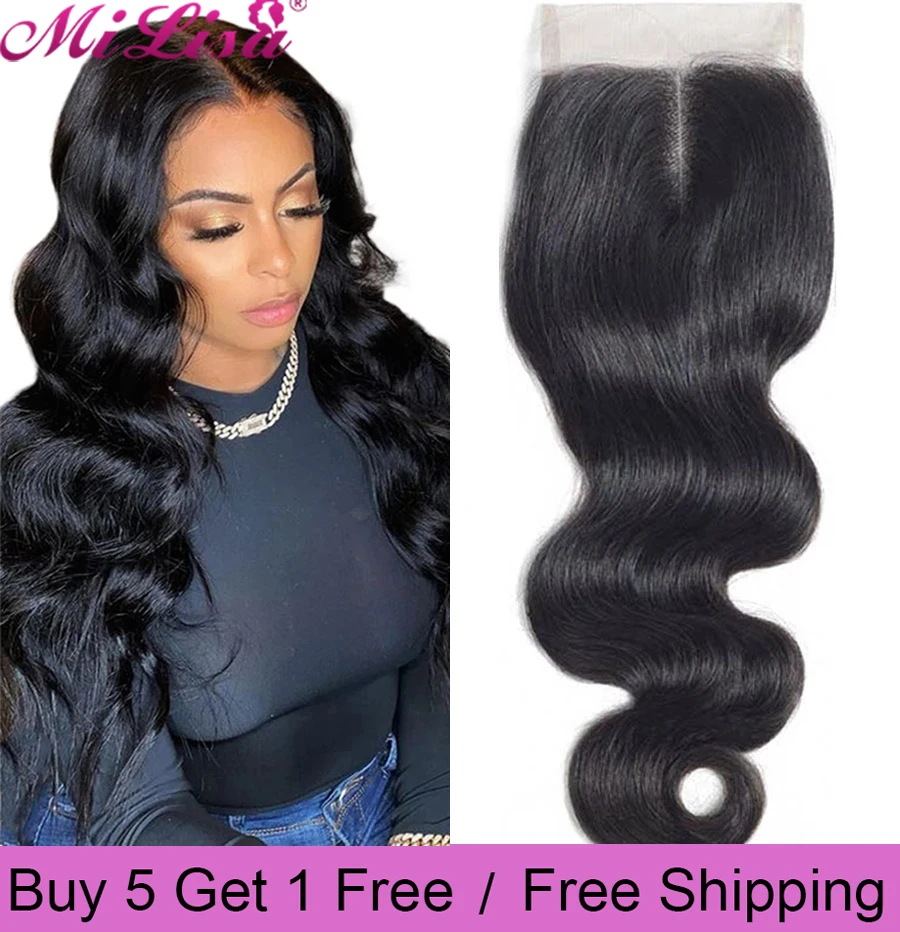 

Body Wave Closure Mi lisa Human Hair Extensions Mogolian Remy Body Wave 4x4 Closure 16 Inch Closure Wholesale Buy 5 Get 1 Free
