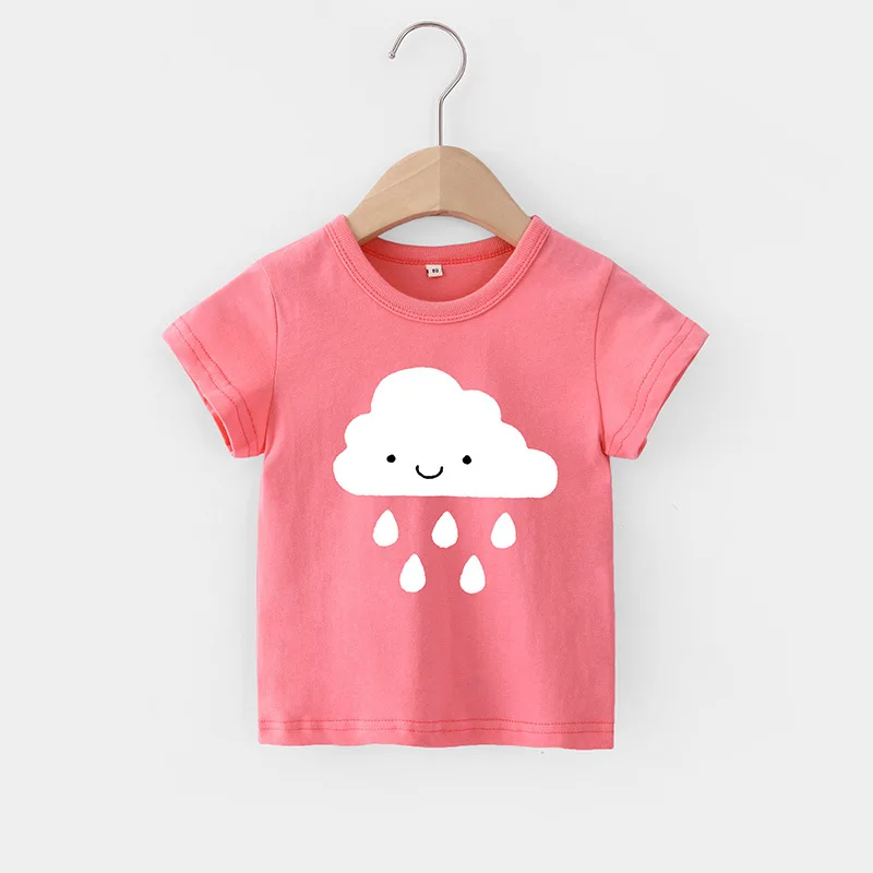 От 3 до 9 лет новая футболка для мальчиков и девочек хлопковые топы с короткими