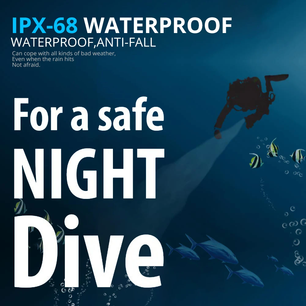 

Diving for LED Flashlight Torch 5*T6 L2 Dive Torch 200M Underwater Waterproof Tactical Professional Dive Lantern Lamp