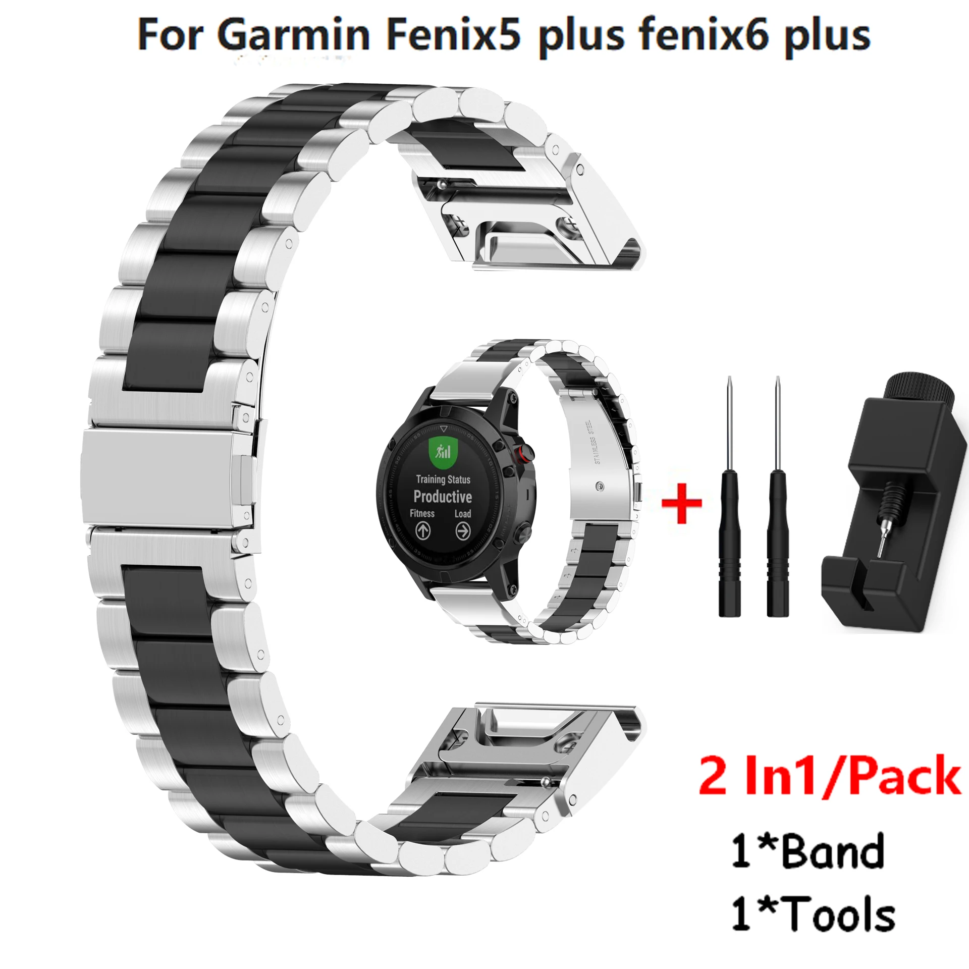 Новый смарт браслет для Garmin Fenix 5 Band 22 мм из нержавеющей стали быстрое крепление