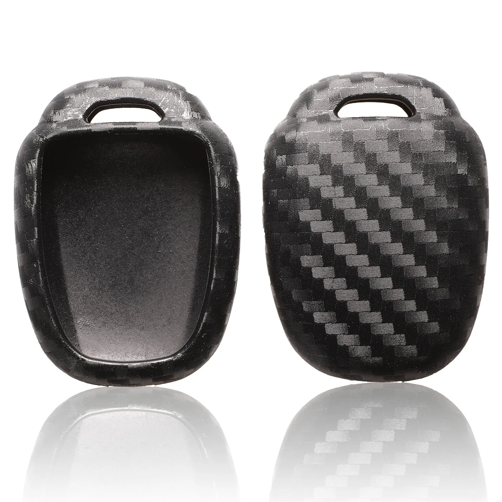 

Kutery Carbon Fiber Silicone Remote Key Case Cover For Toyota CAMRY 2012-2015 Corolla Holder Protective Cover Replace Protection