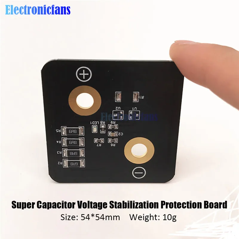 2 8 В 3000F супер конденсатор Стабилизация напряжения Защитная плата 5 4*5 4 см
