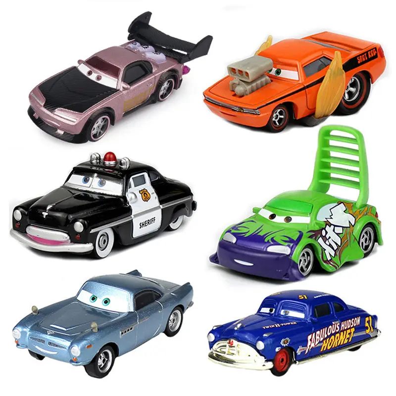 Модели машинок из сплава Disney Pixar Тачки 2 модель Wenge Badger Flame Slugs Blue DJ Bad Guys Four Group 1:55