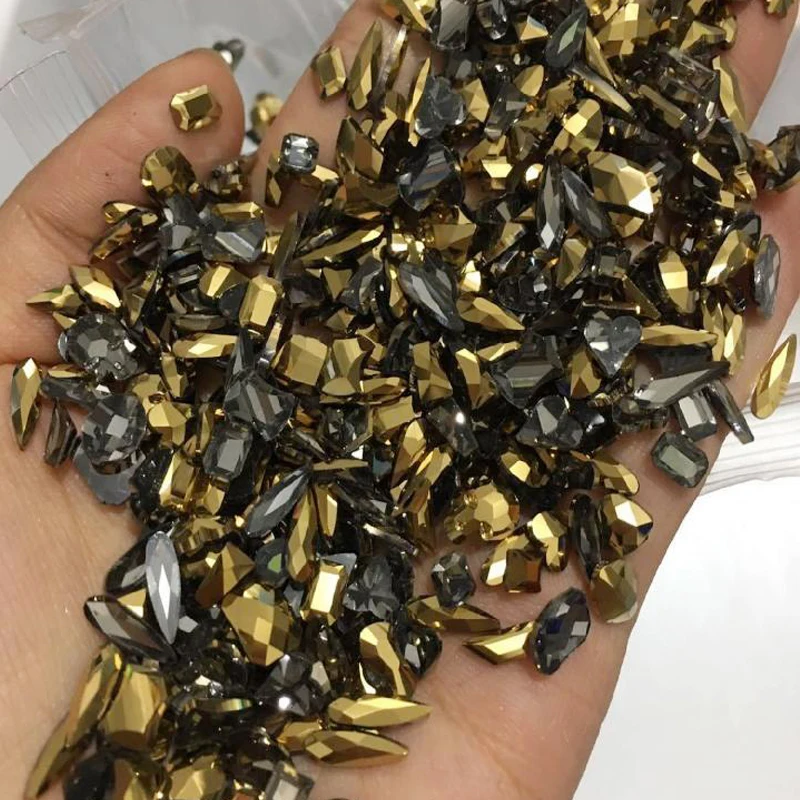 Стразы для ногтей с плоской задней частью нестандартные разные формы 100 шт. | Дом и
