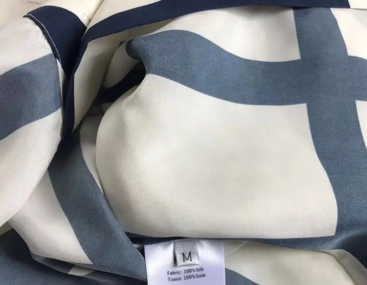 

2019 Summer Irregular Geometric Pattern Loose Printed Silk Shirt