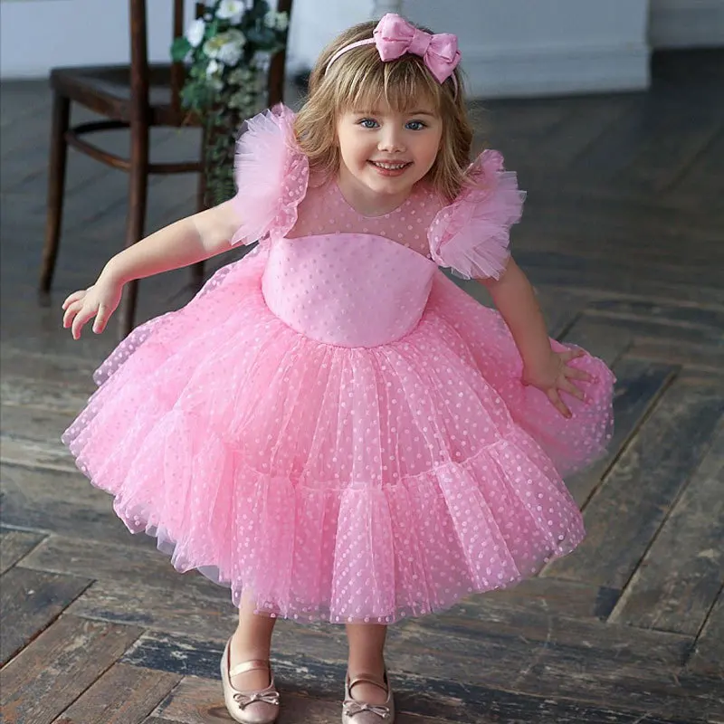 

Summer Dresses Flower Girl Dress Party Kids Dresses For Girls Baby Tutu Children Clothes Wedding Princess 4-10 Years