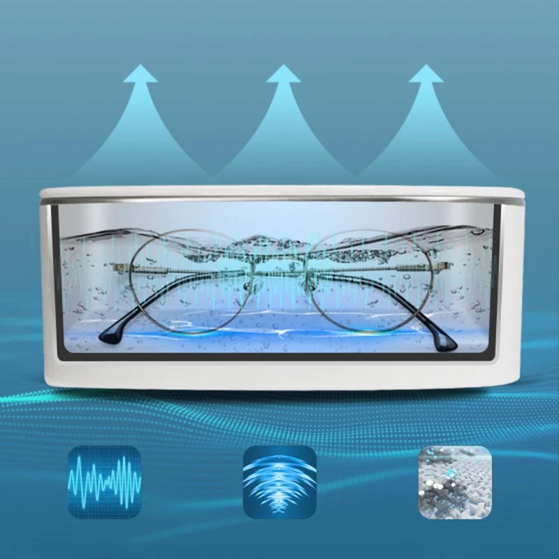 

500ml Glasses Makeup Tool Watch One-Click Cleaning Machine Mini Home Ultrasonic Jewelry Cleaner 220-240V 24W X37C