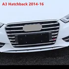 Декоративные Накладки для передней решетки автомобиля, из нержавеющей стали, для Audi A3, 8 В, седана, хэтчбека, Sportback 2014-16, 1 комплект