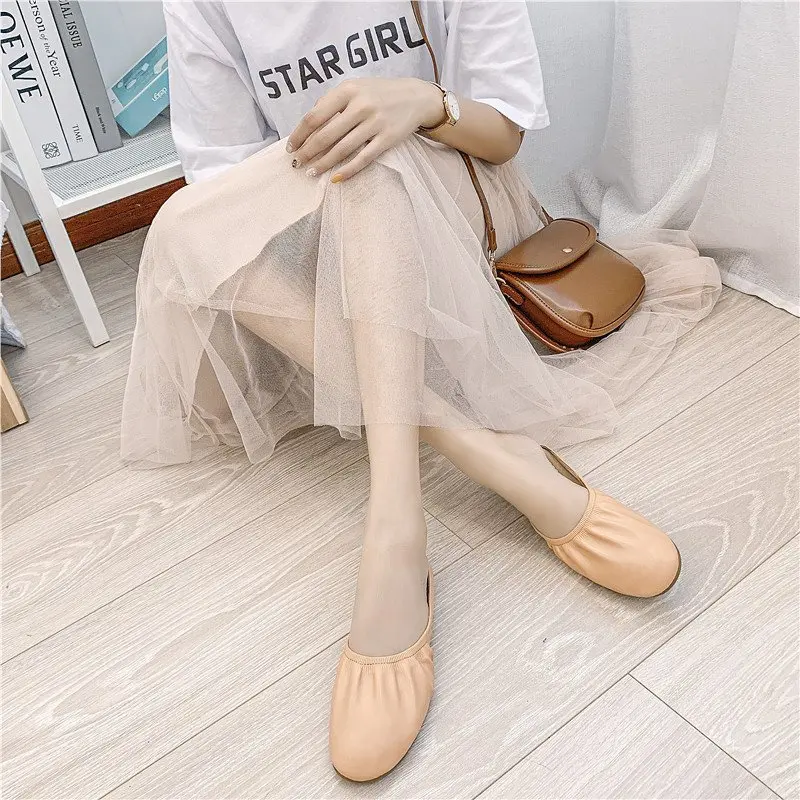 

2020 summer new fashion wild Baotou half slippers female flat bottom wear shallow mouth one pedal lazy slippers X264