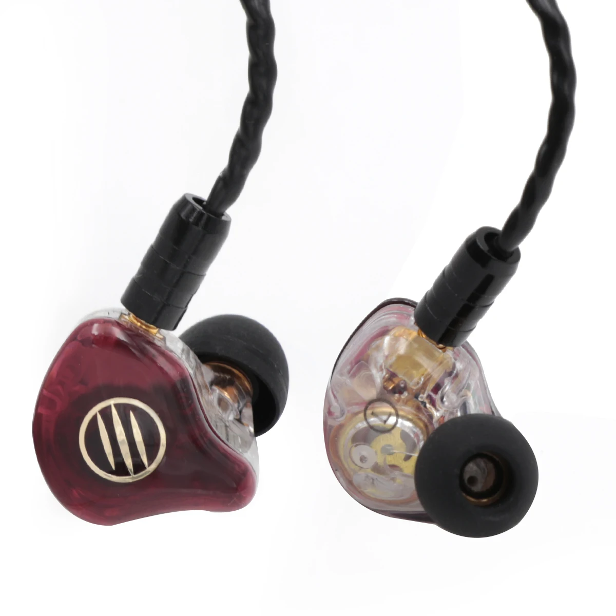 Purple with mic BGVP DS1 Pro 2BA+ 1DD гибридные наушники-вкладыши с тройным драйвером 4 ядра OCC съемный MMCX кабель Audiophile IEMs - Цвет: Purple with mic