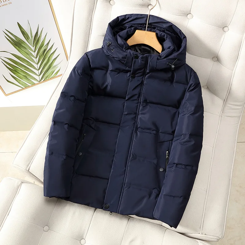 High Quality Brand Winter Jackets Men Hooded Coats Warm Windproof White Duck Down Jacket Men Blue Black Parkas Plus Size 5XL enlarge