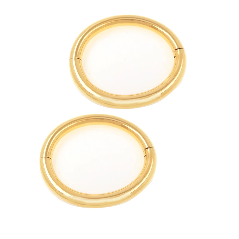 H057PG Polish Gold Браслет acechannel из матовой нержавеющей стали с замочком на запястье, манжеты на лодыжке, браслет, модные ювелирные изделия, матовые блестящие манжеты - Окраска металла: H057PG Polish Gold