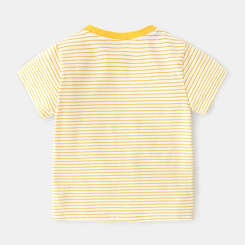 Летняя детская футболка с коротким рукавом 2020 Топы для мальчиков желтая рубашка
