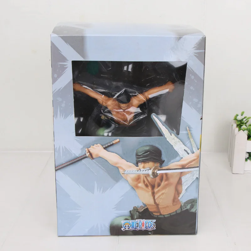 Аниме one piece Figure Roronoa Зоро фигурка битва Версия ренгоку онигири Зоро ПВХ модель куклы 13-26 см игрушки - Цвет: 17cm Zoro in box