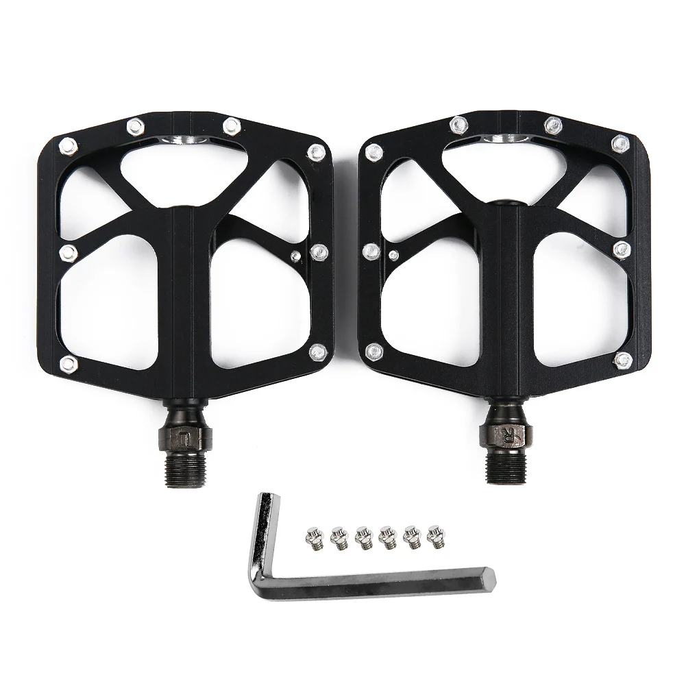 

1Pair Road Mountain Bike Bicycle Pedals Aluminum Sealed Bearing 9/16(Black)