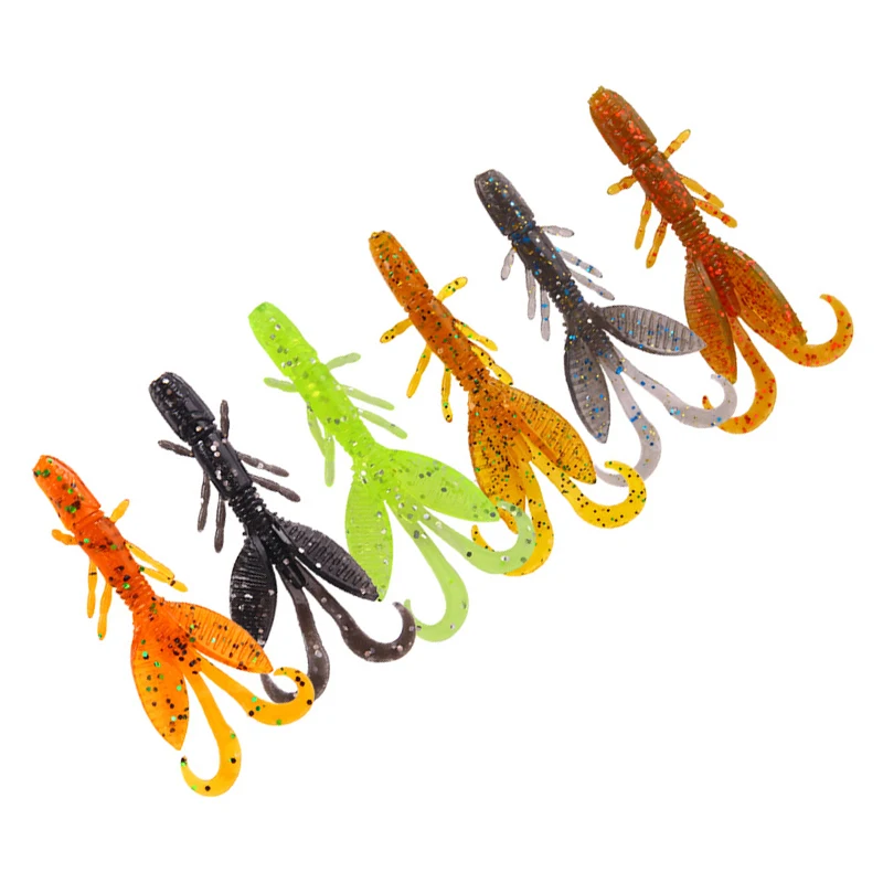 12 шт. искусственные мягкие рыболовные приманки-креветки 5 см/1 4 г | Спорт и