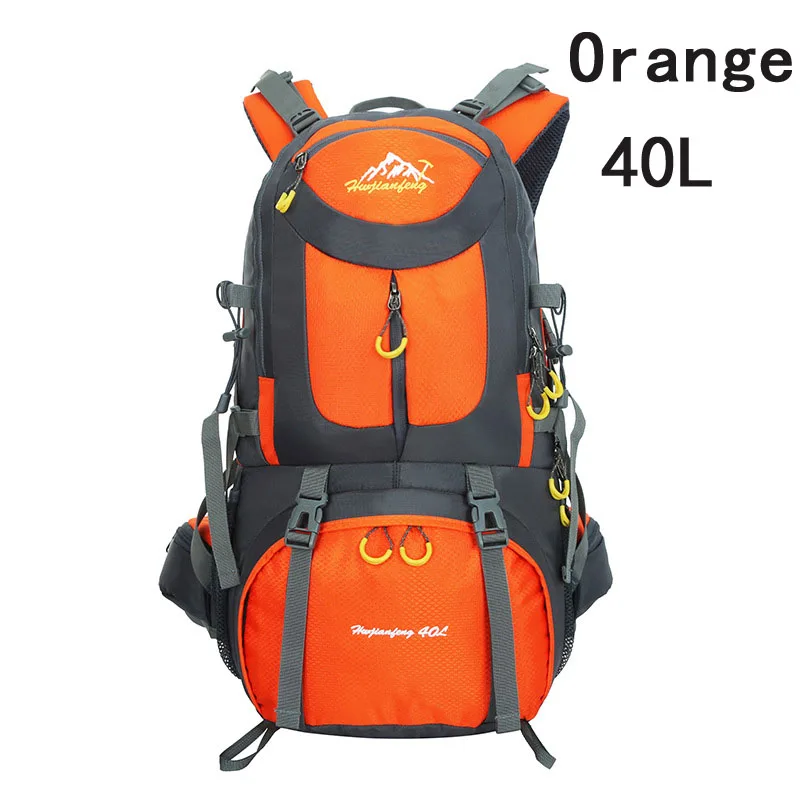 Orange 40L 40л 50л 60л наружные водонепроницаемые сумки рюкзак мужской горный Альпинизм спортивный рюкзак походный рюкзак женская Сумка для кемпинга дорожная сумка - Цвет: Orange 40L