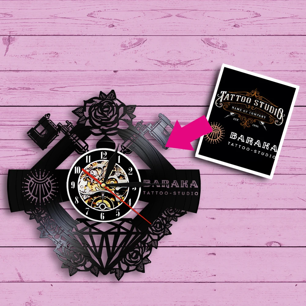 Винтажные виниловые настенные часы для записи на заказ индивидуальный ваш