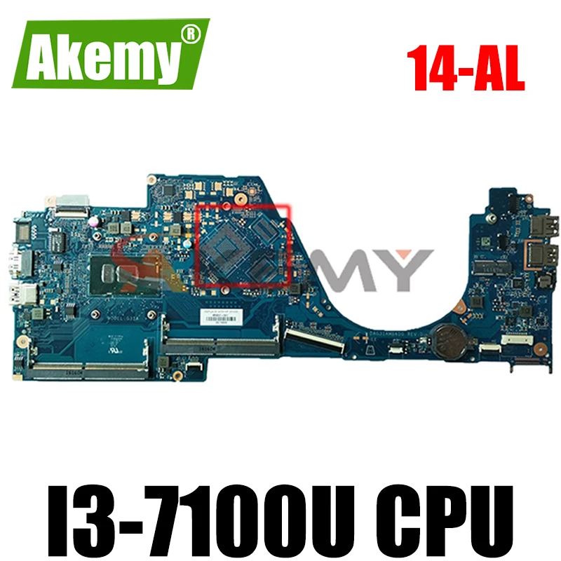 

903705-601 903705-001 903705-501 DAG31AMB6D0 Laptop Motherboard for HP Pavilion 14-AL Notebook Mainboard i3-7100U