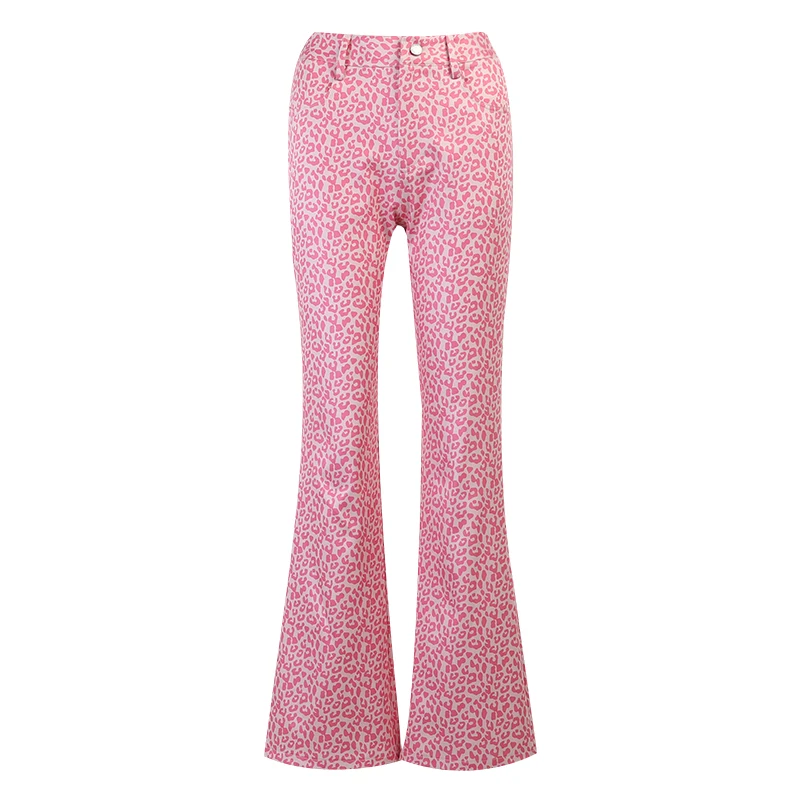

InsDoit Harajuku Pink Pants Women Lolita Vintage Print Elegant Trousers Streetwear Gothic Summer Aesthetic Fashion Flare Pants