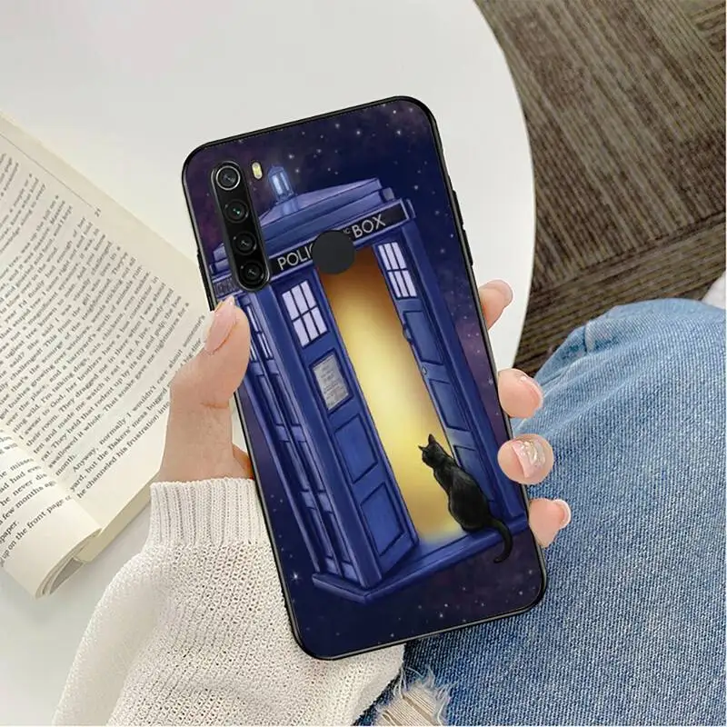 

Yinuoda Tardis Doctor Who Police Box Black TPU Soft Phone Case For Redmi K20 Note 5 7 7a 6 8 Pro note 8T 9 Xiaomi Mi 8 9 SE