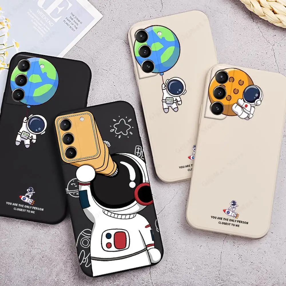 Силиконовый чехол с астронавтом для Samsung Galaxy S22 Ultra S21 Plus S20 FE Ультратонкий S 22 21