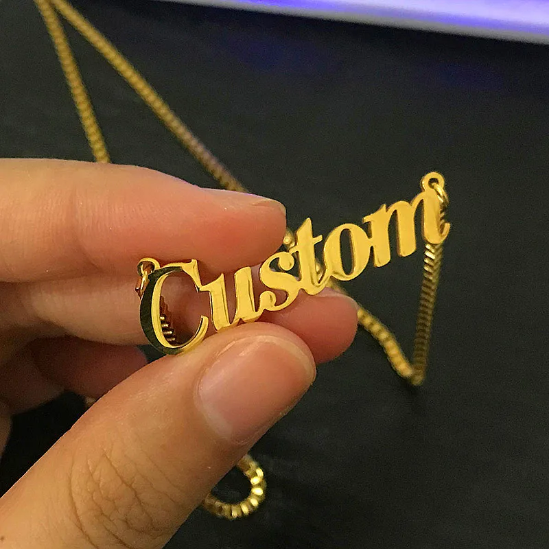 Индивидуальное ожерелье с именем на заказ ювелирные изделия для женщин и мужчин