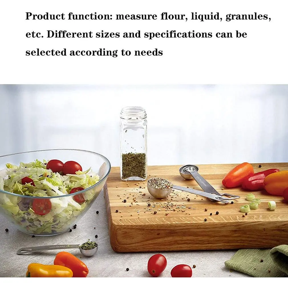

9-piece Baking Set Stainless Steel Measuring Spoon Baking Scale Meter Seasoning Spoon Deep Drawing Measuring Spoon