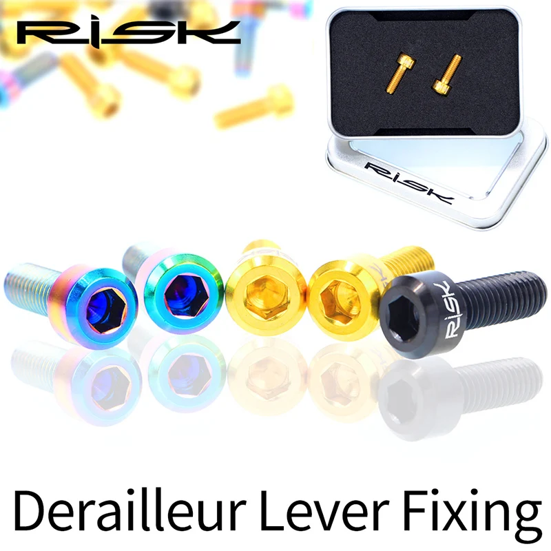 RISK 2 шт. M5 * 14 рычаг переключения передач фиксирующие Болты MTB дорожный велосипед Gr5