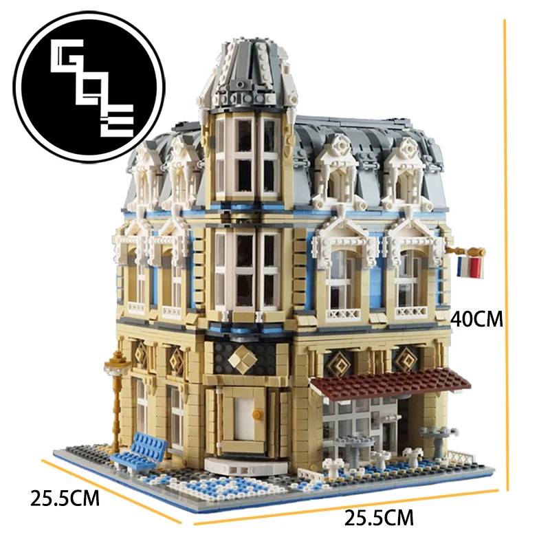 

City Castle Street view Tower Bridge Architecture European Houses ideas MOC-11989 building blocks bricks DIY toys for kids gifts