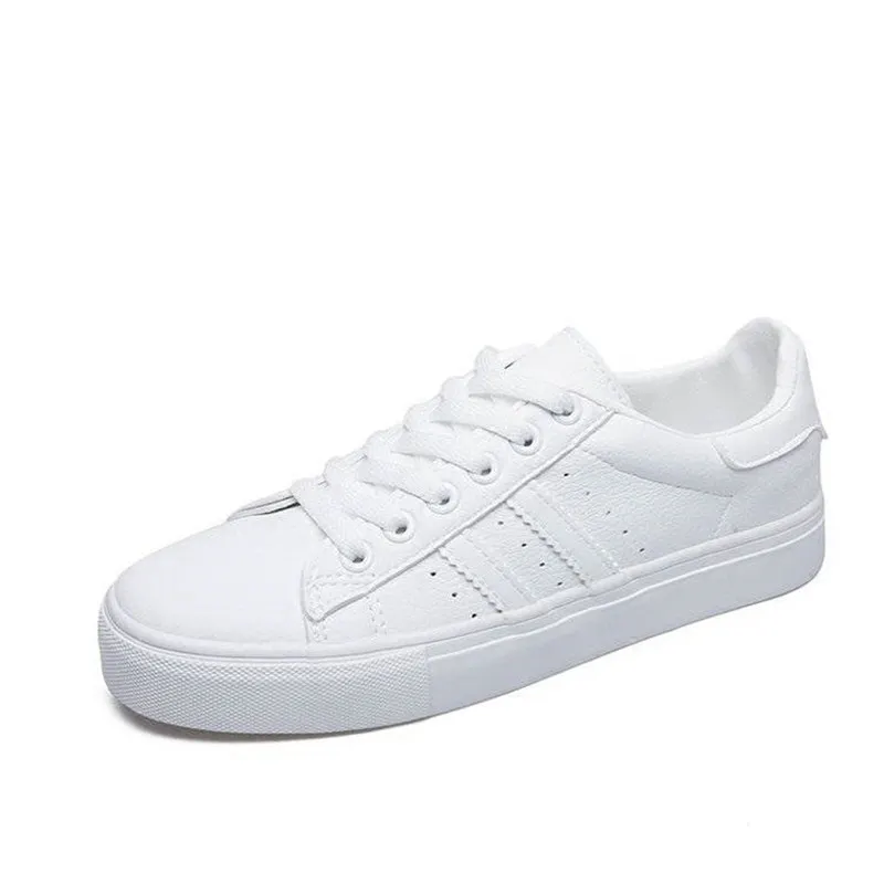 

Women Casual Shoes Female Casual Women Sneakers Flats Girl Breathble Vulcanized Shoes Lace Up White Shoes