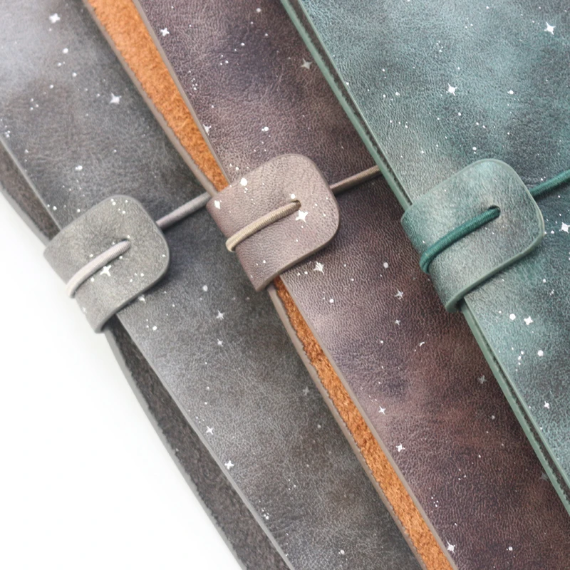 Оригинальный винтажный кожаный ежедневник Domikee с изображением неба для