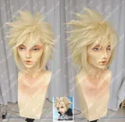 Парик для косплея Final Fantasy VII FF7 Cloud Strife, короткий, золотистый, светлый, термостойкий