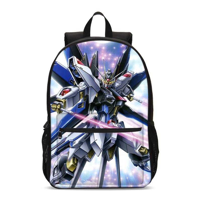 Рюкзак для мальчиков и девочек мультяшный аниме мобильный костюм Gundam 3D печать