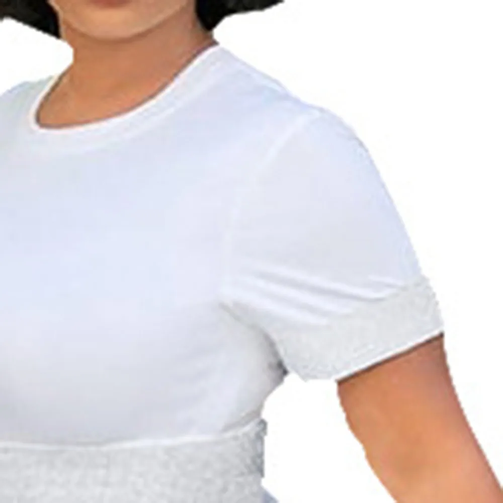 White Lace Patchwork Fashion Women Two Piece Sets Short Sleeve Casual T shirt Dress Sexy Mesh High Waist Skirt Outfit Ladies Set | Женская