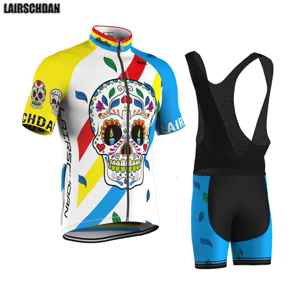 LairschDan Череп Велоспорт Джерси комплект 2021 Мужская полный mtb велосипедная одежда