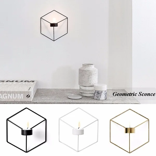 Забавный горячий скандинавский простой геометрический подсвечник современный