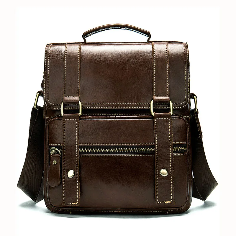 BOLEKE Leather Mens Shoulder Bags Vintage Men Messenger Crossbody Small Men's Bag Handbag For | Багаж и сумки